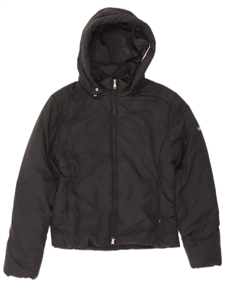 CHAMPION Ženska podstavljena jakna s kapuljačom UK 14 srednji crni poliester