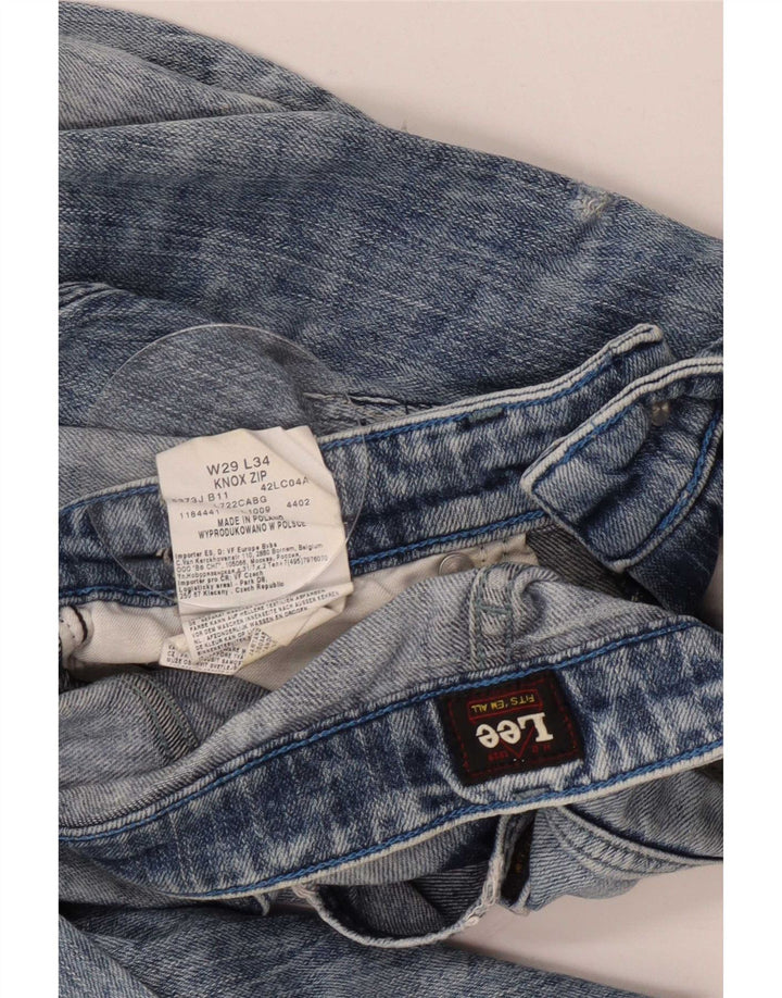 Lee Mens Knox isprekidane ravne traperice W29 L30 plavi pamuk