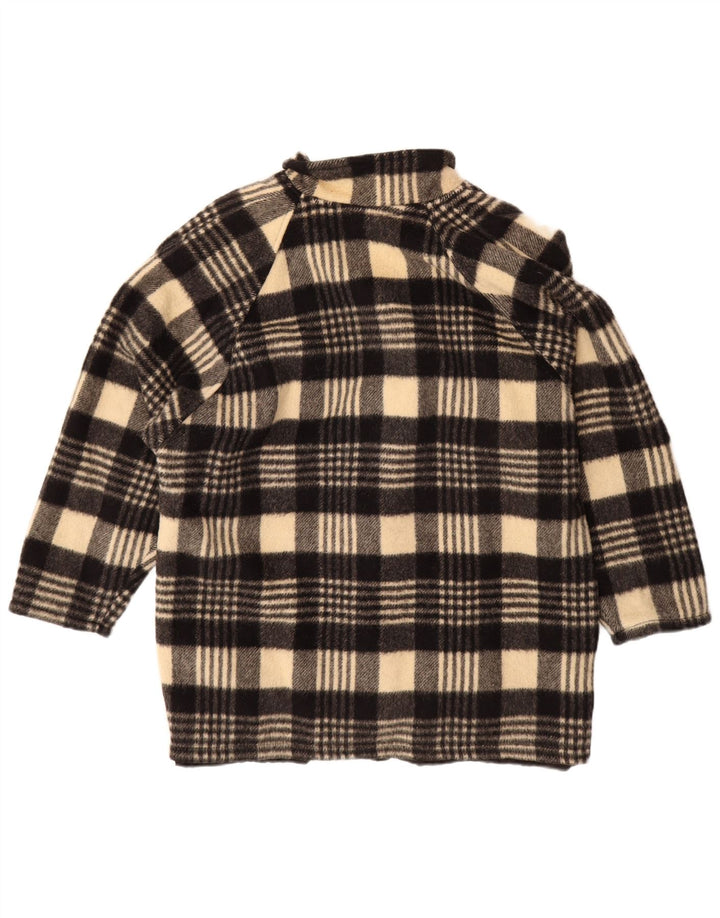 Vintage ženski sako s 2 gumba UK 20 2XL crni karirani