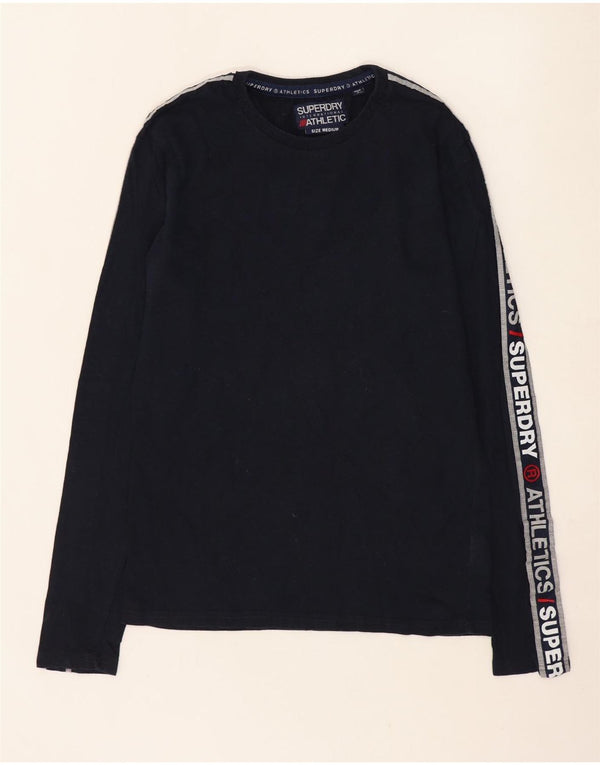 Superdry muška grafička majica dugih rukava, srednje tamnoplavi pamuk