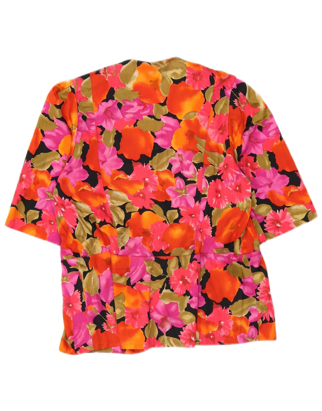 Vintage ženska košulja kratkih rukava bluza IT 45 srednje raznobojna cvjetna