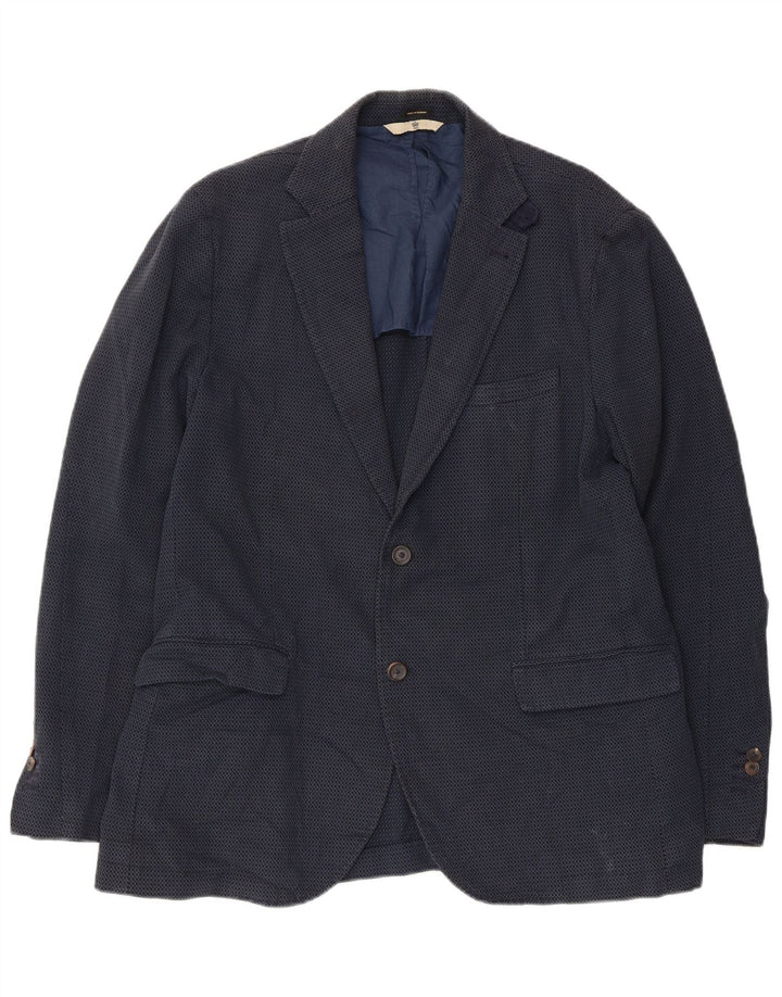 Massimo Dutti muška jakna sa 2 gumba EU 52 velika tamnoplava geometrijska