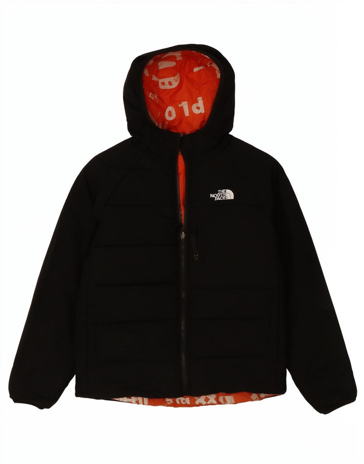 Velika crna jakna s kapuljačom za dječake North Face 13-14 godina
