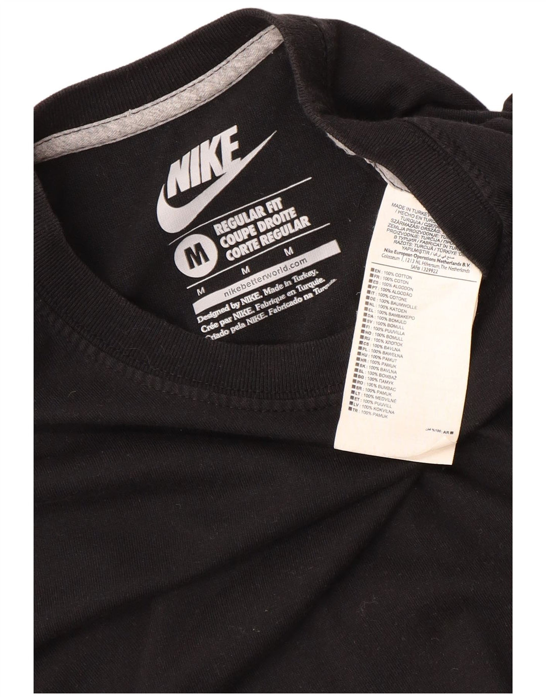 NIKE Muška majica srednjeg kroja srednjeg kroja, crni pamuk