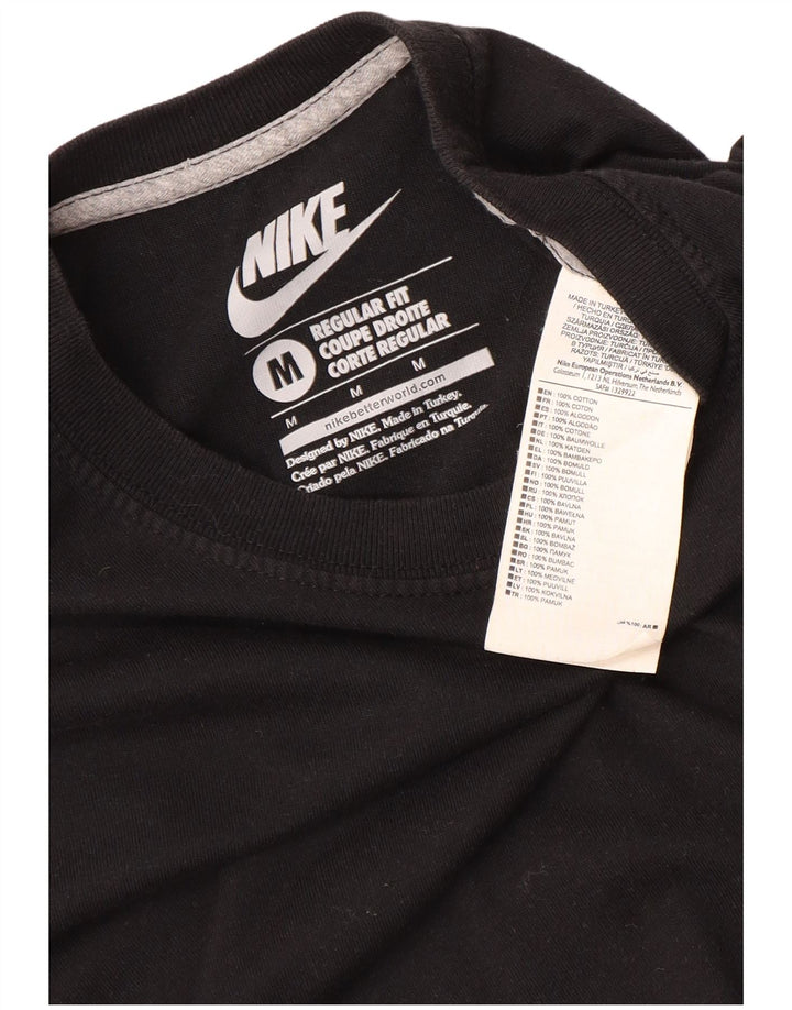 NIKE Muška majica srednjeg kroja srednjeg kroja, crni pamuk
