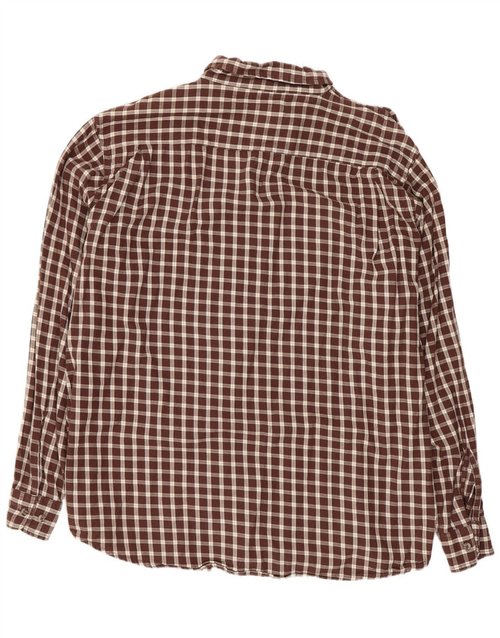 Wrangler muška flanelska košulja XL, smeđi karirani pamuk