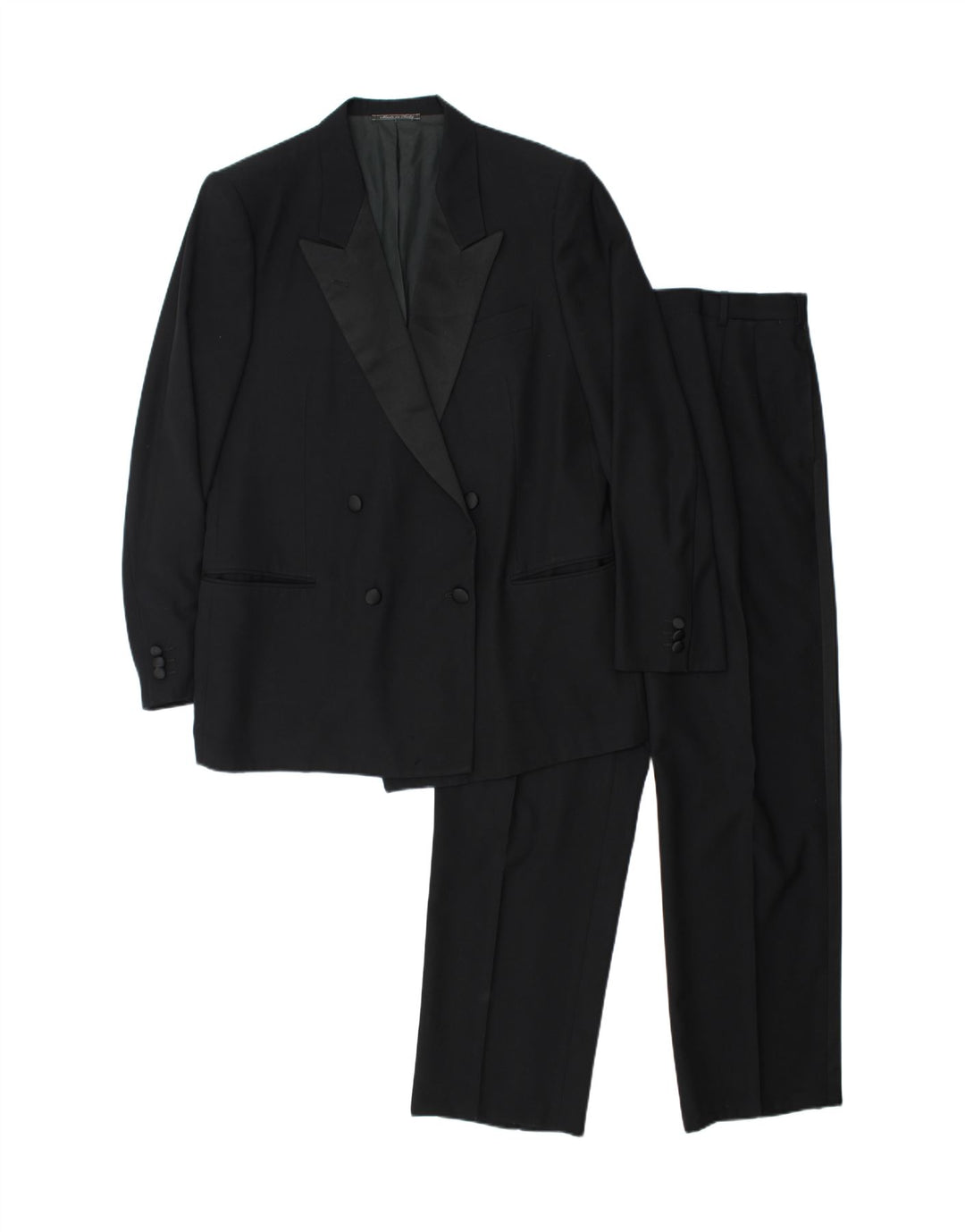 Egon Von Furstenberg Mens UK 40 Large W32 L32 Crna djevičanska vuna