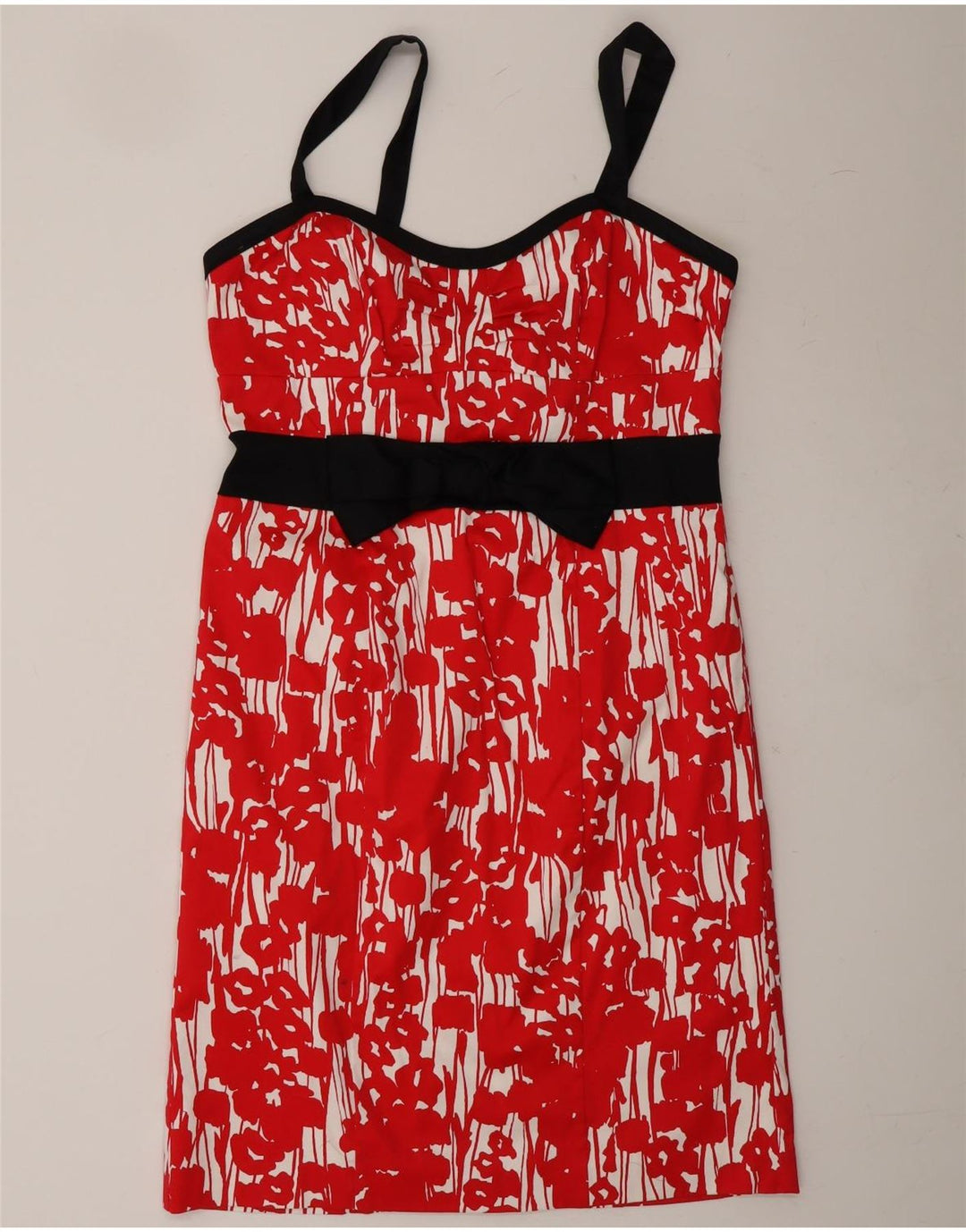 COAST Womens Abstract Pattern Sleeveless Sheath Dress UK 12 Medium Red Vintage Coast and Second-Hand Coast from Messina Hembry 