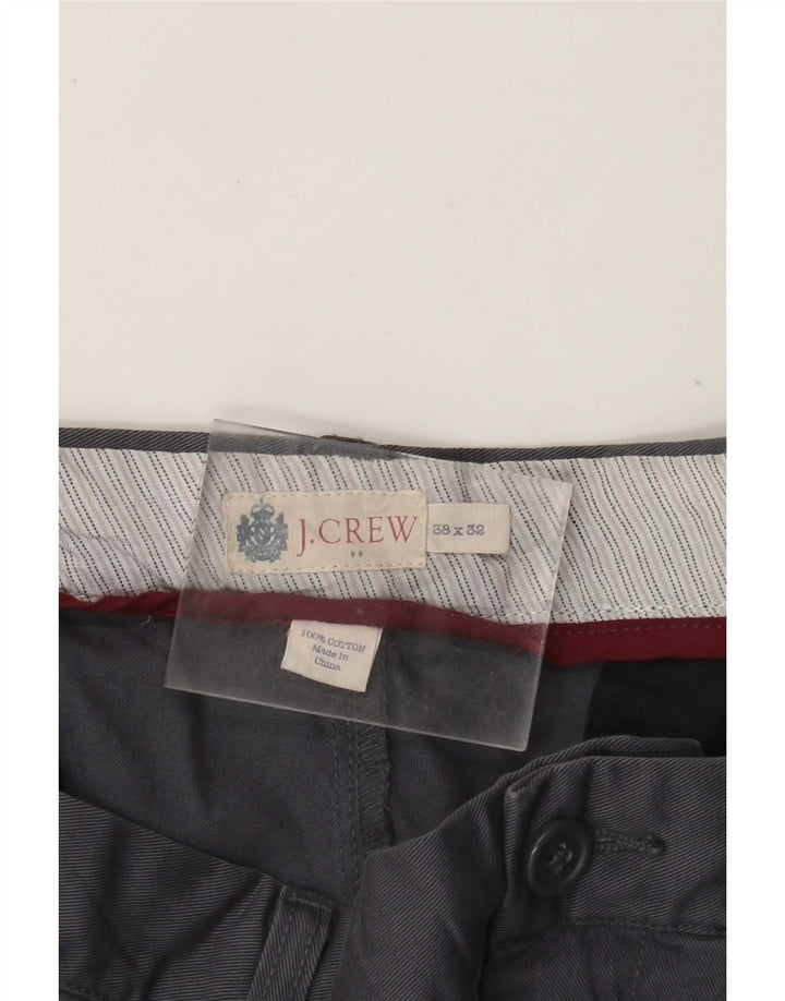 J. CREW Muške ravne chino hlače W38 L32 Sivi pamuk