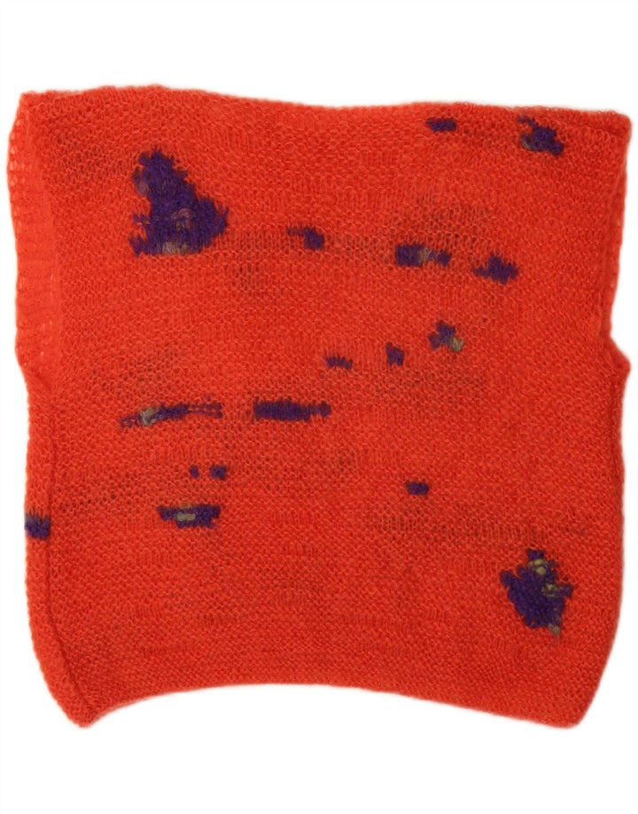 VINTAGE ženska majica bez rukava UK 1 Srednje narančasta