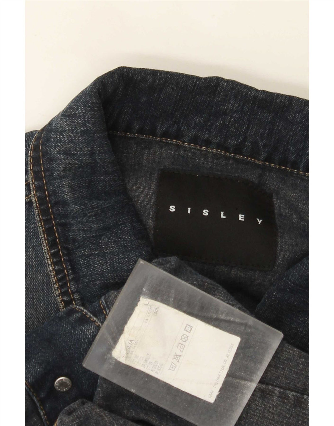 Sisley muška traper jakna UK 40 Large Blue Cotton
