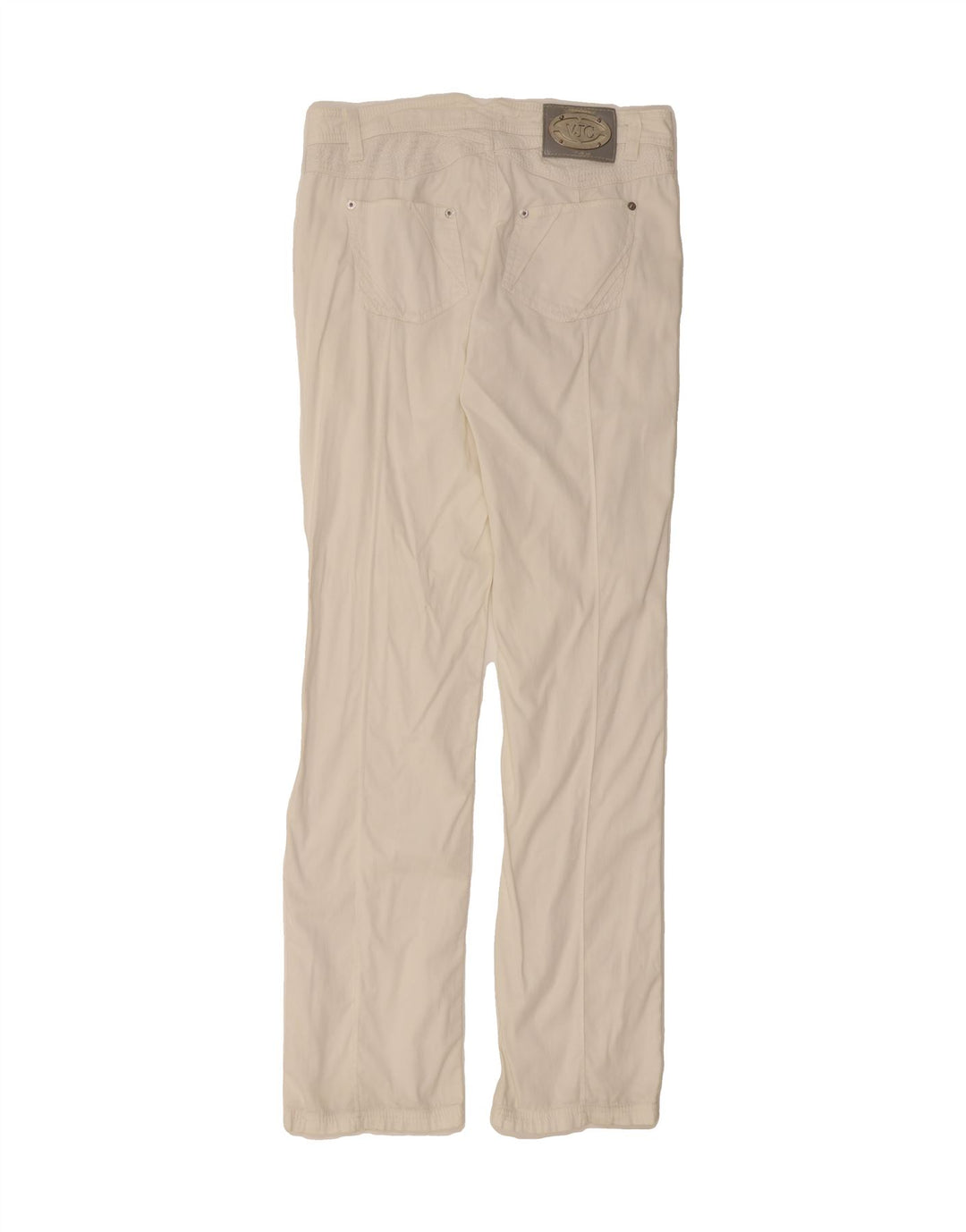 VERSACE Womens Straight Casual Trousers IT 44 Medium W30 L34 Off White Vintage Versace and Second-Hand Versace from Messina Hembry 