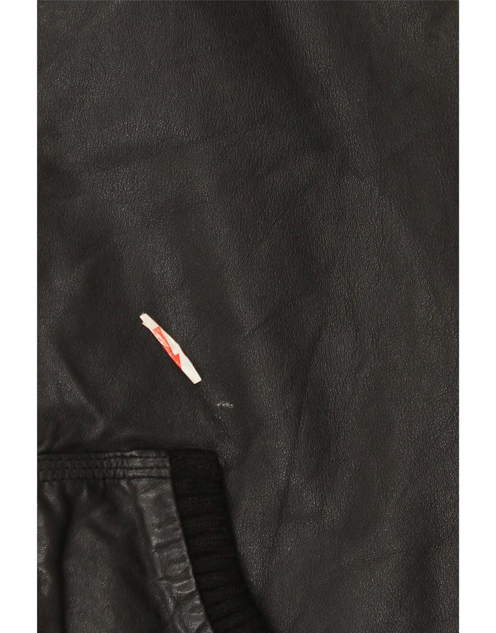 Superdry muška vojna kožna jakna s kapuljačom UK 38 srednje crna