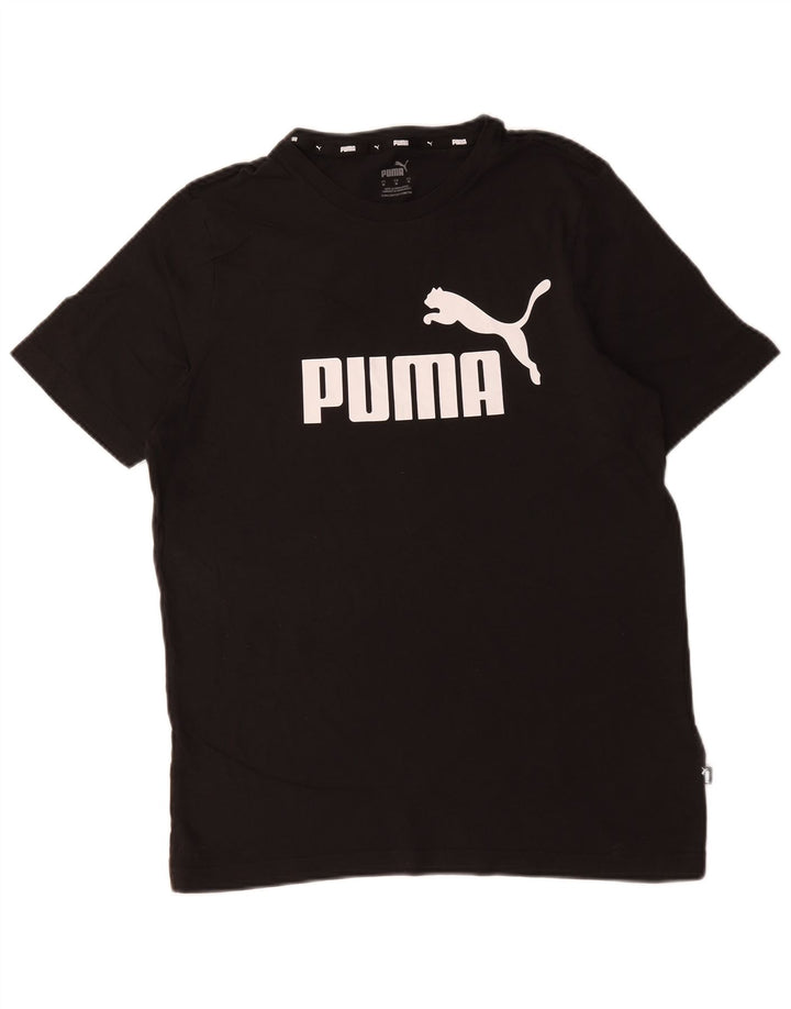 Puma muška grafička majica kratkih rukava Srednji crni pamuk