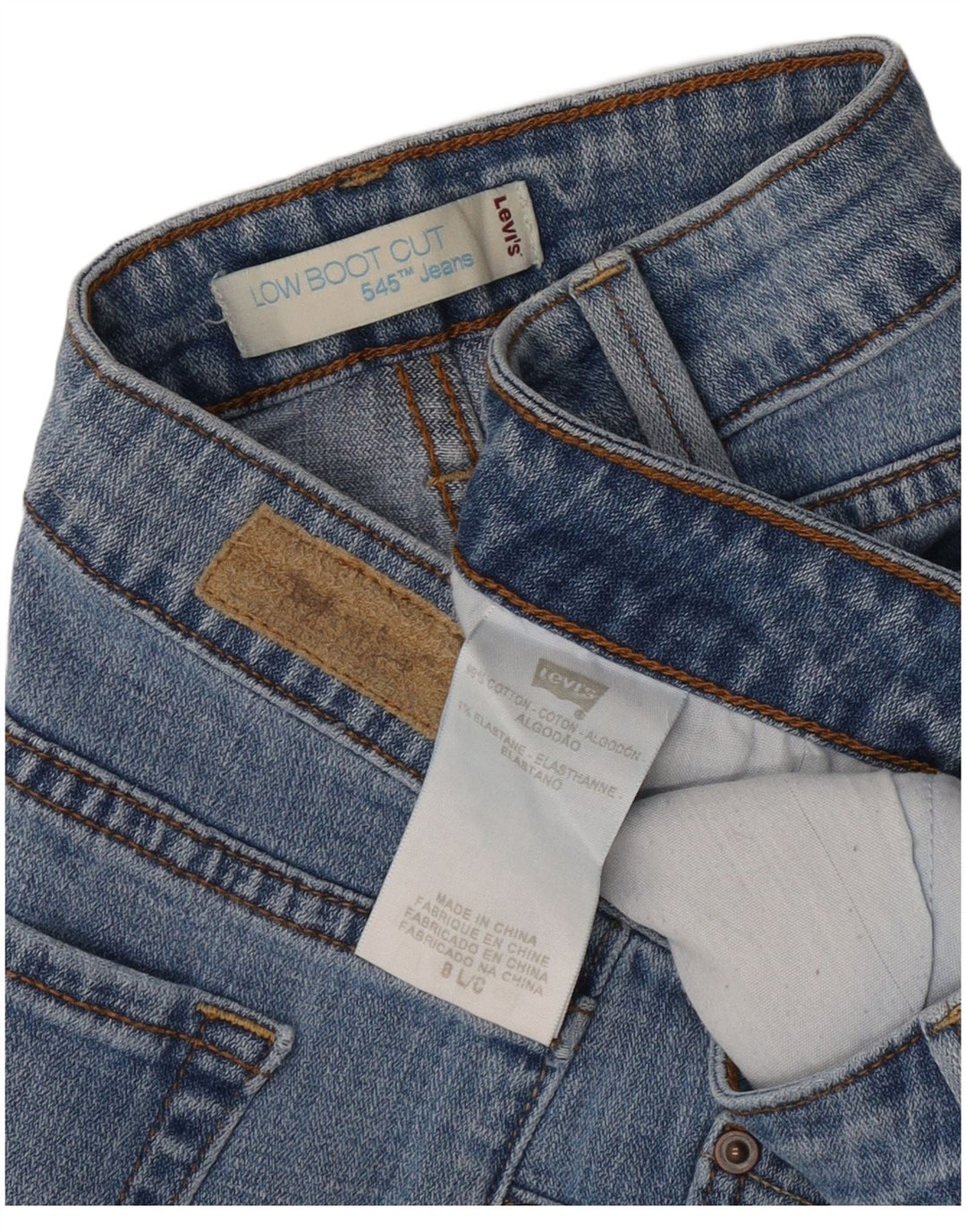 Levi's ženske 545 traper kratke hlače US 8 srednje W30 plavi pamuk