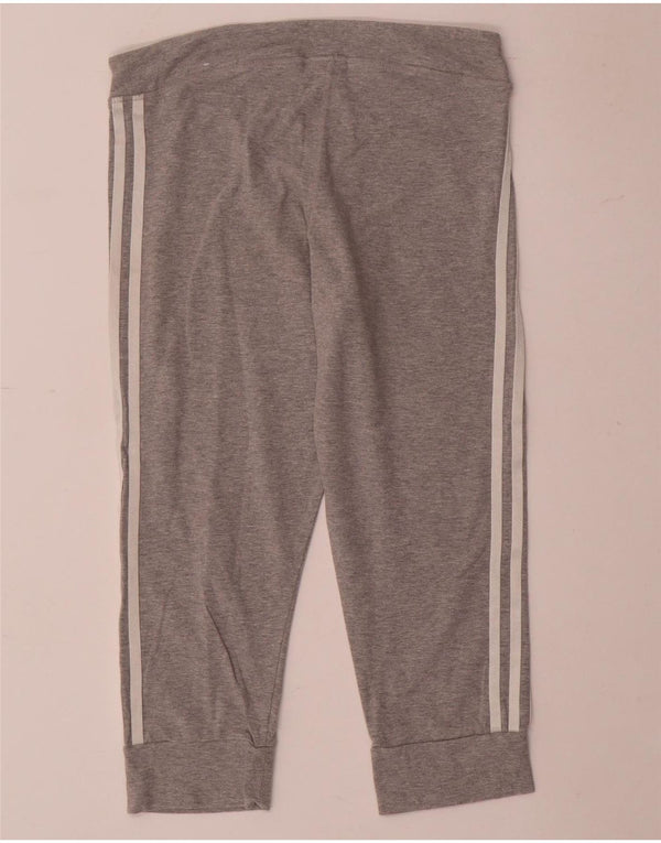 Adidas Ženske Capri Trenirke Hlače Joggers UK 8/10 Male sive