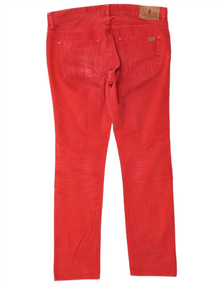 Marlboro Classics Mens Regular Fit Straight Jeans W34 L31 Red