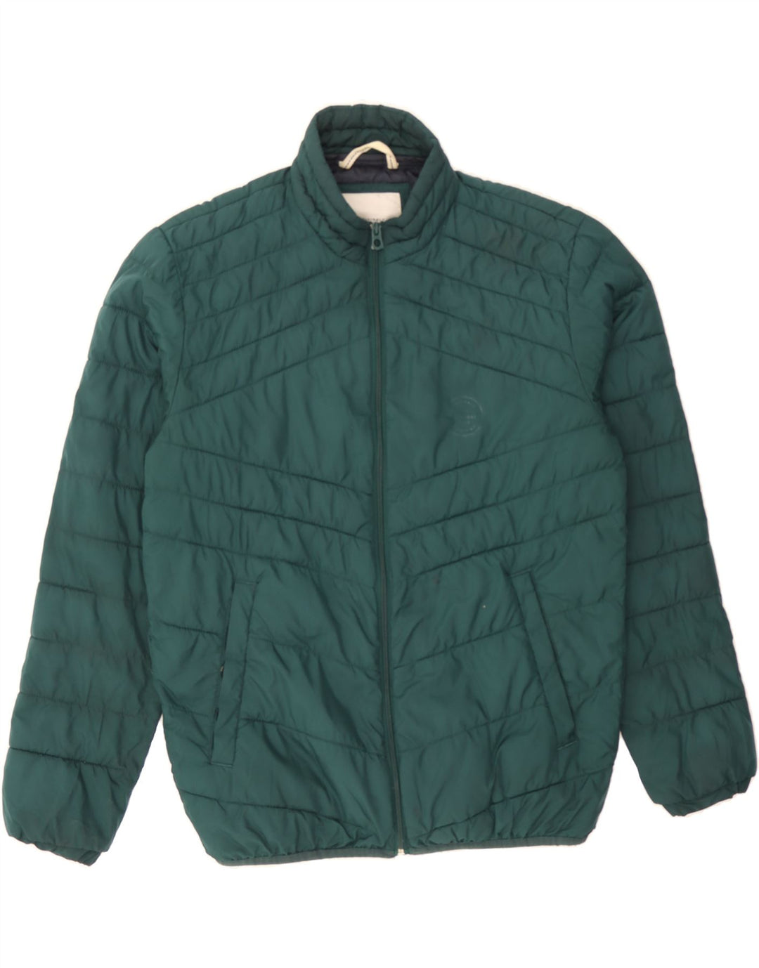 JACK & JONES Mens Padded Jacket UK 38 Medium Green Polyester Vintage Jack & Jones and Second-Hand Jack & Jones from Messina Hembry 