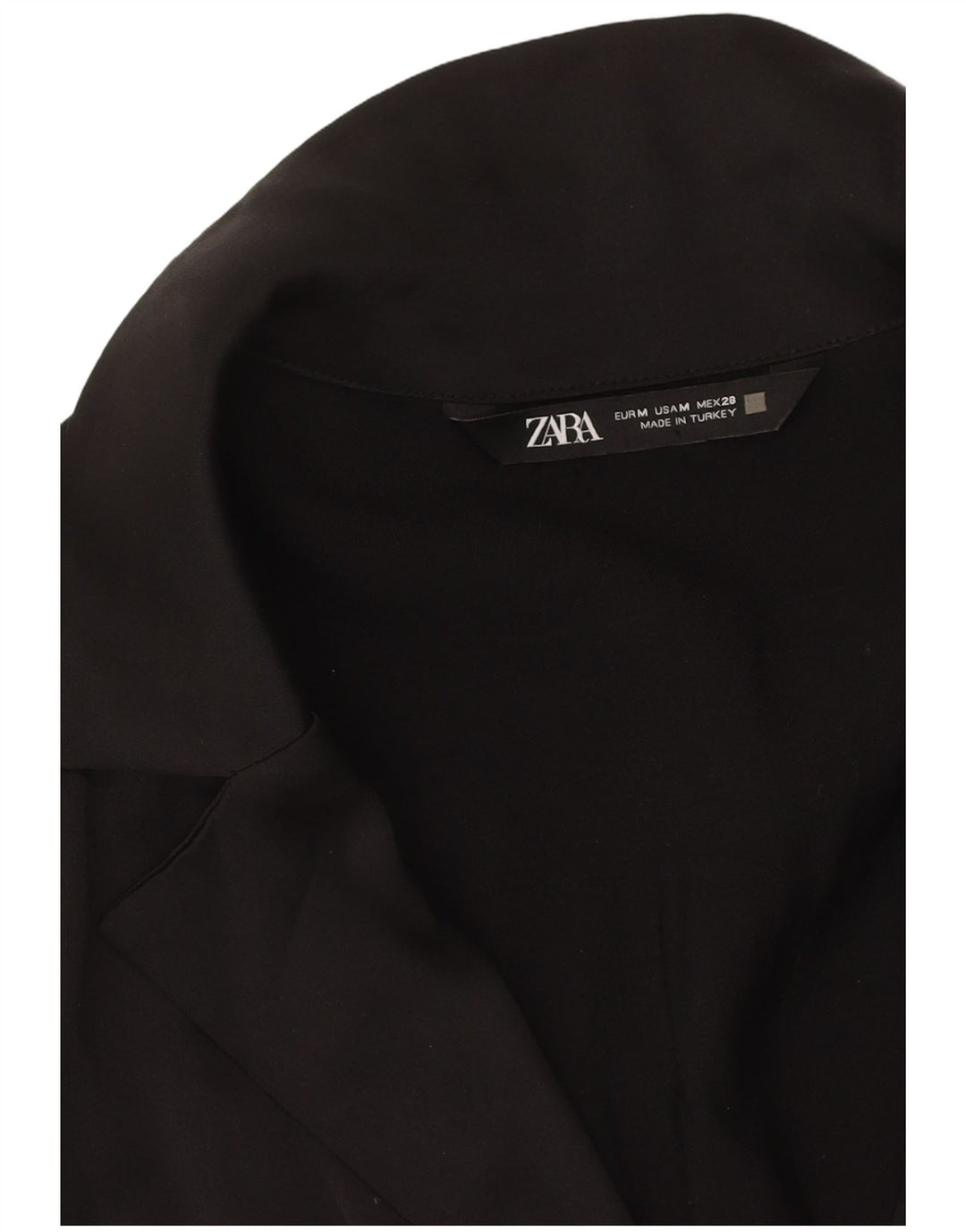 ZARA Womens Long Sleeve A-Line Dress UK 12 Medium Black