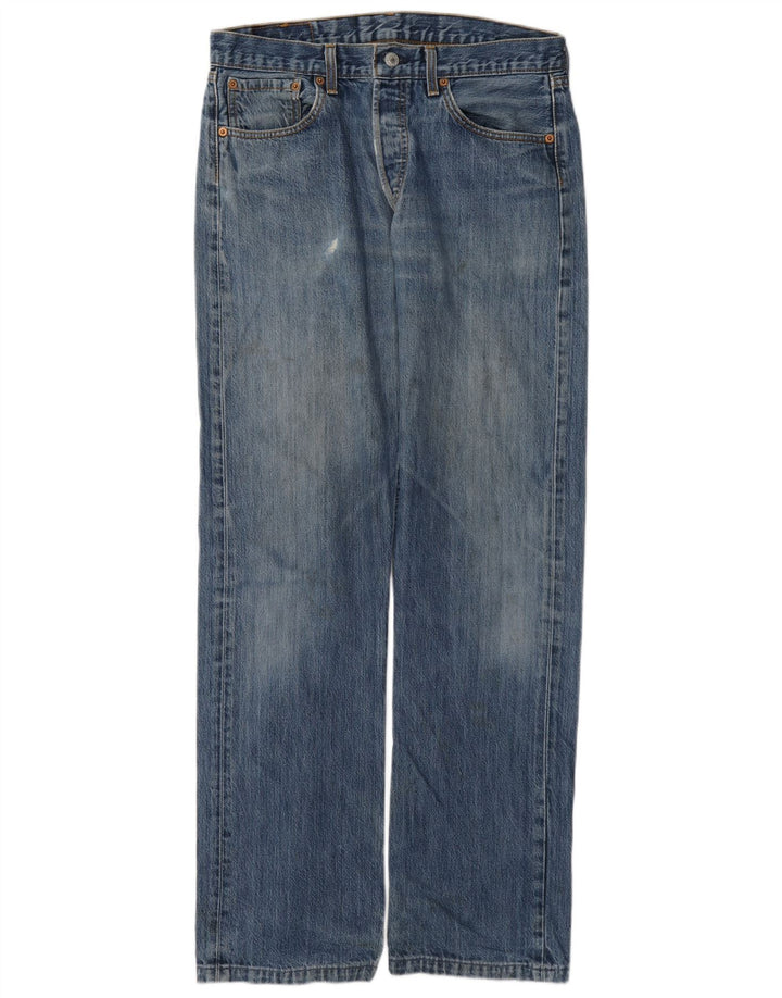 Levi's muške 501 ravne traperice W33 L36 plavi pamuk