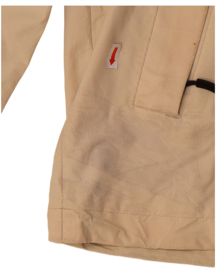 TIMBERLAND Mens Hooded Rain Jacket UK 36 Small Off White Nylon