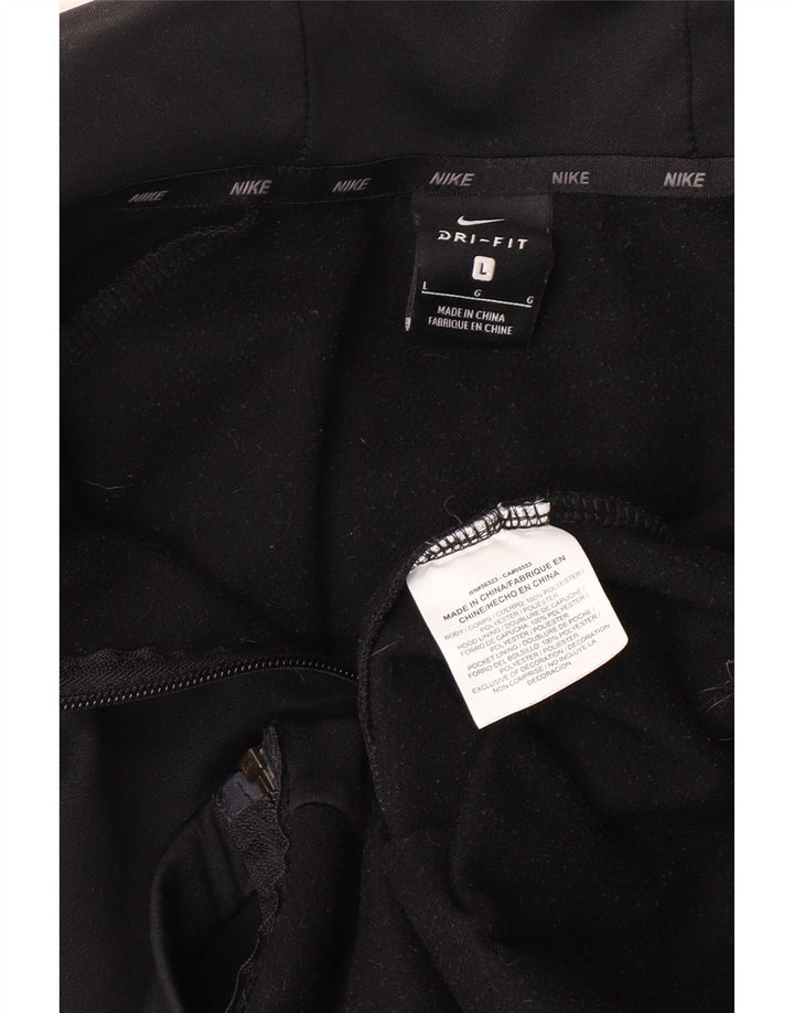 NIKE muška pulover s kapuljačom Dri Fit, srednji crni poliester