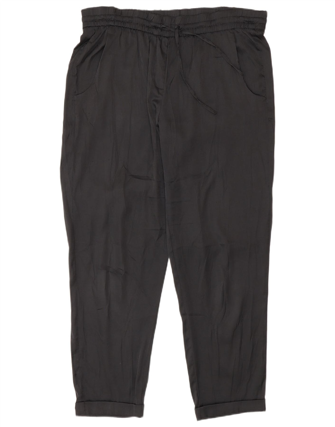 Benetton ženske obične ležerne hlače srednje veličine W30 L27 crni poliester