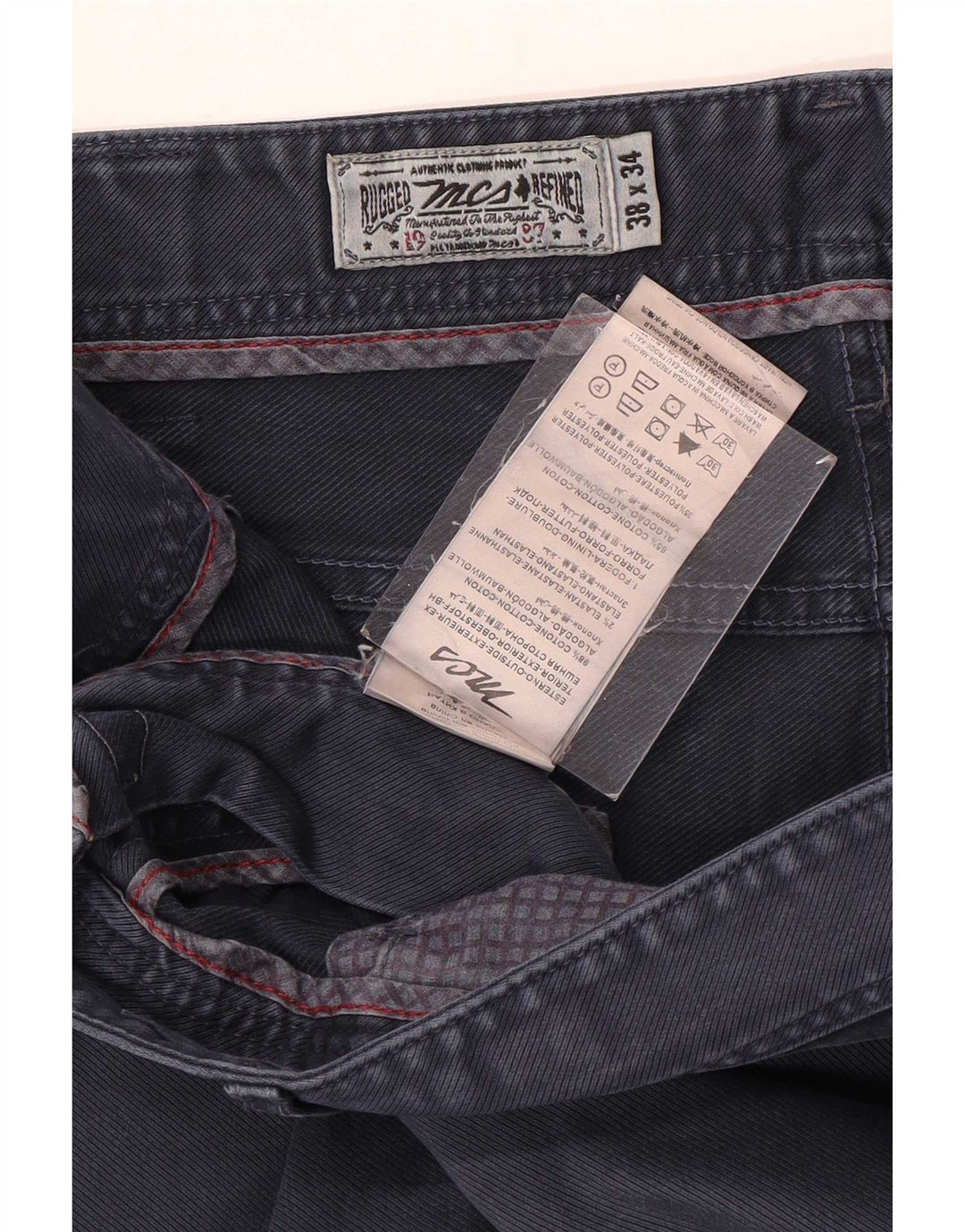 Marlboro Classics Mens Regular Tapered Jeans W38 L30 Navy Blue Pamuk