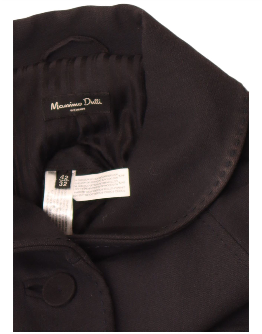 Massimo Dutti ženski kaput EU 42 veliki crni pamuk