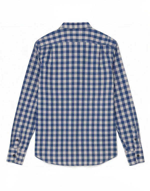 Superdry muška košulja Large Blue Gingham pamuk