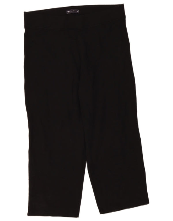 Marks & Spencer ženske ravne kapri hlače UK 16 Large W34 L22 crne