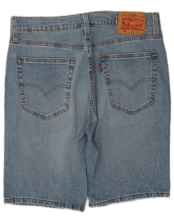 Levi's muške kratke traper hlače 405 W32 srednje plavi pamuk