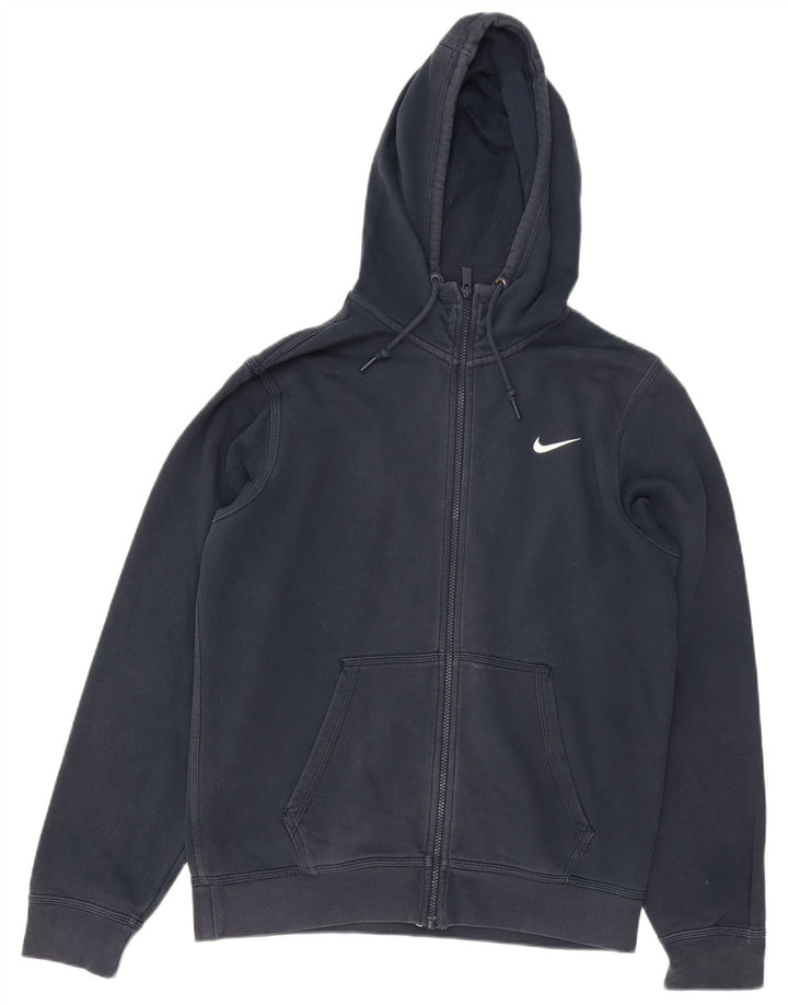 Nike muški pulover s kapuljačom na patentni zatvarač srednje tamnoplavi pamuk