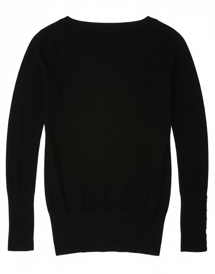 Zara ženski kardigan pulover UK 10 Small Black Rayon