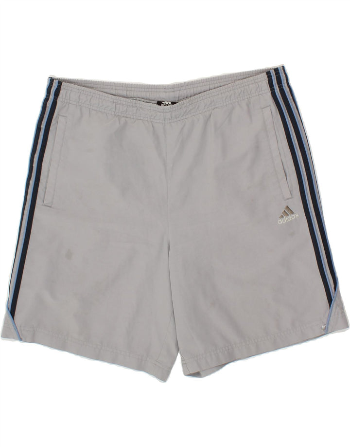 ADIDAS Mens Sport Shorts Large Grey Polyester Vintage Adidas and Second-Hand Adidas from Messina Hembry 