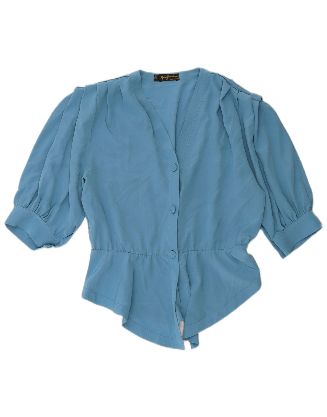 MARIO PUCCI CECCONI Ženska bluza košulja kratkih rukava IT 42 srednje plava