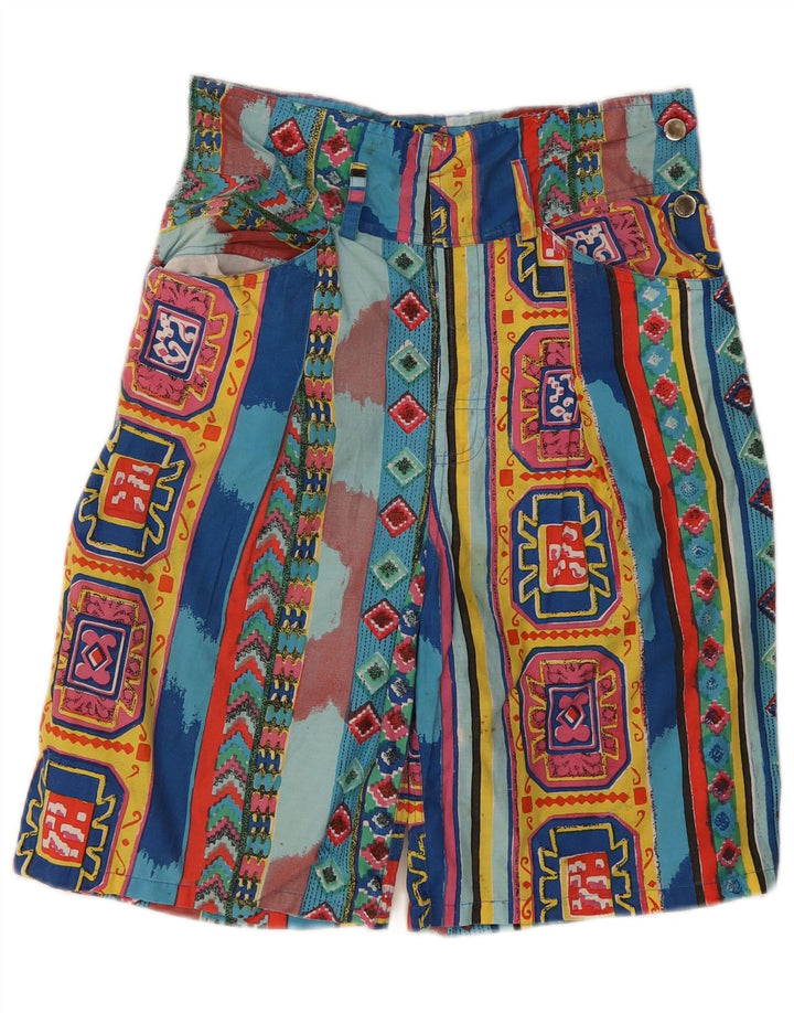 Vintage ženske bermude W30 srednje raznobojne geometrije