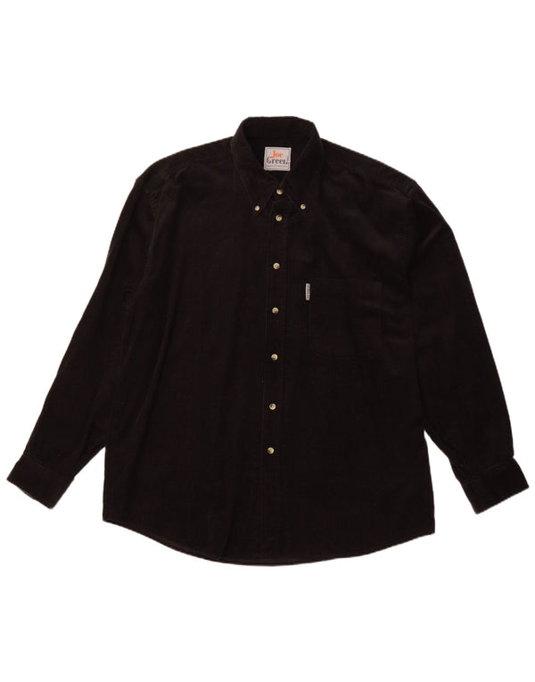 VINTAGE muška košulja od samta 2XL, crni pamuk