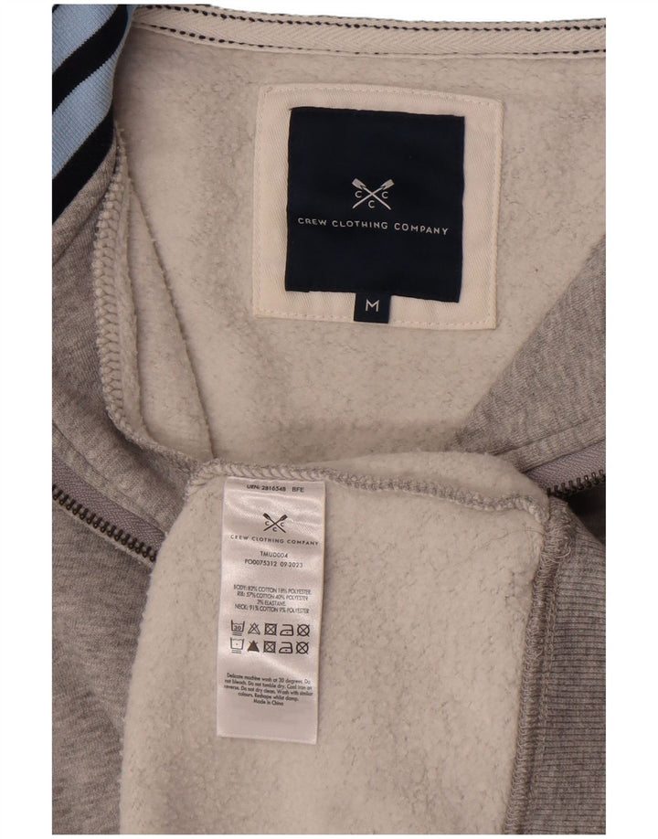 Crew Clothing Muška majica s izrezom s patentnim zatvaračem Srednje sivi pamuk