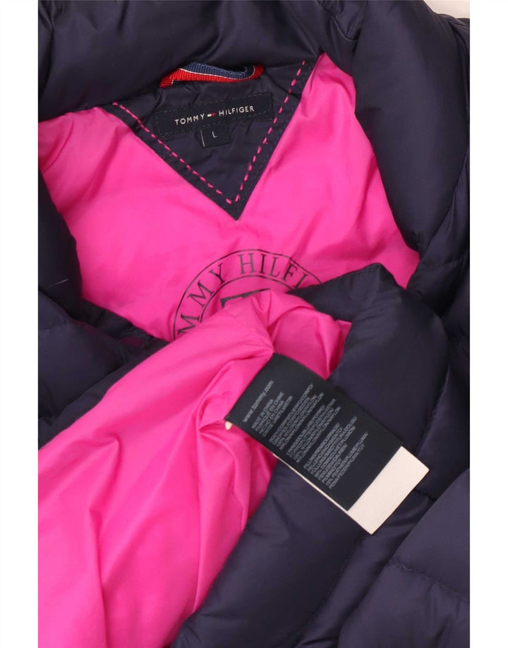 Tommy Hilfiger ženska podstavljena jakna UK 16 Large tamnoplavi najlon