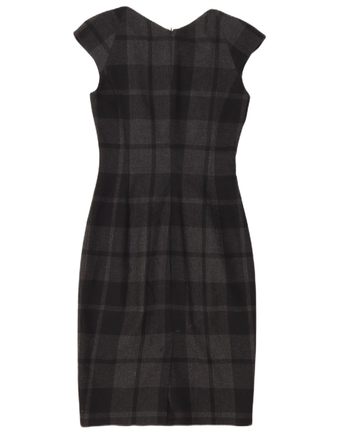 Karen Millen Ženska plašt haljina UK 8 Mali crni karirani poliester