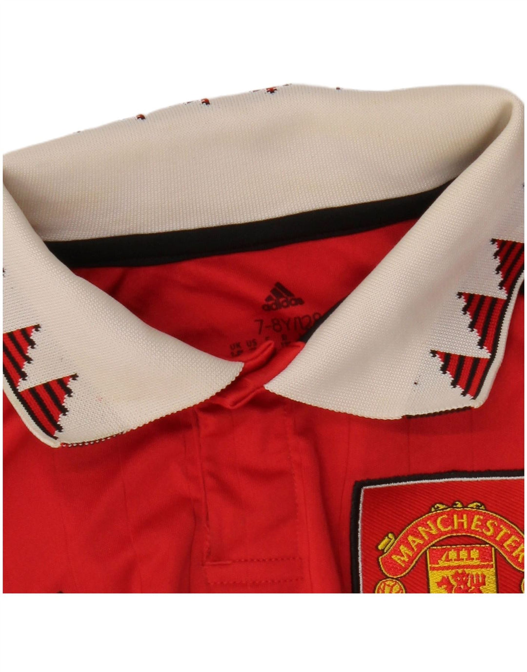 ADIDAS Boys Manchester United Graphic Polo majica 7-8 Years Red Colourblock