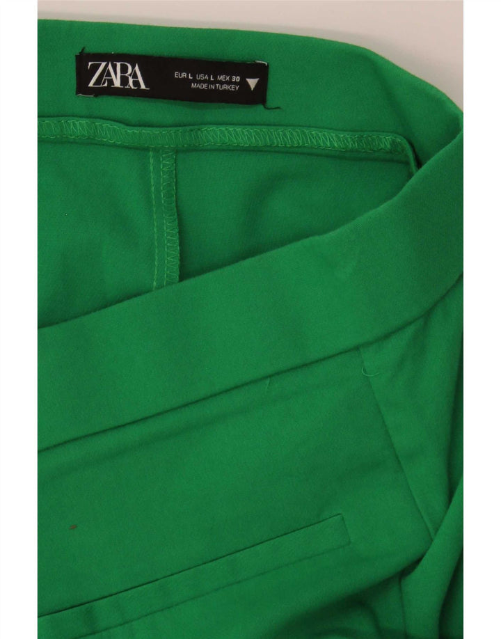 Zara ženske ležerne hlače Bootcut Large W30 L26 Zelene
