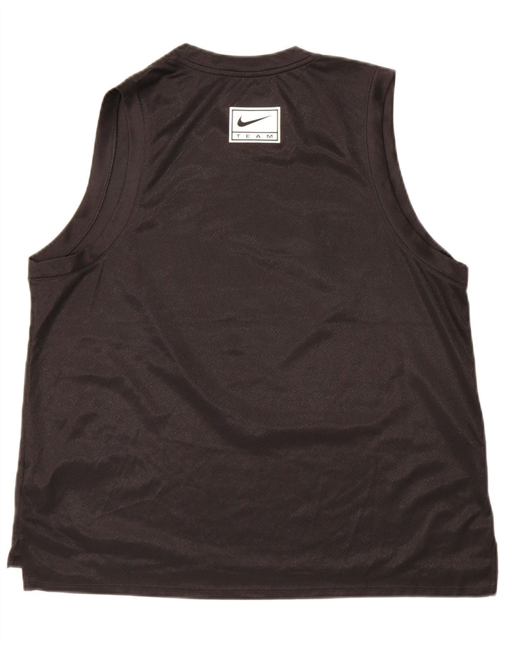 Nike Ženski Dri Fit Graphic Vest Top UK 18 XL crni poliester