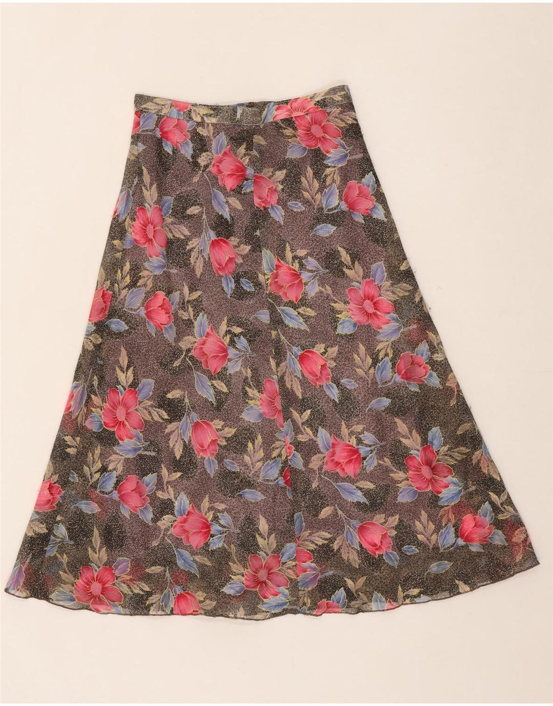 VINTAGE Womens A-Line Skirt W26 Small  Multicoloured Floral Vintage Vintage and Second-Hand Vintage from Messina Hembry 