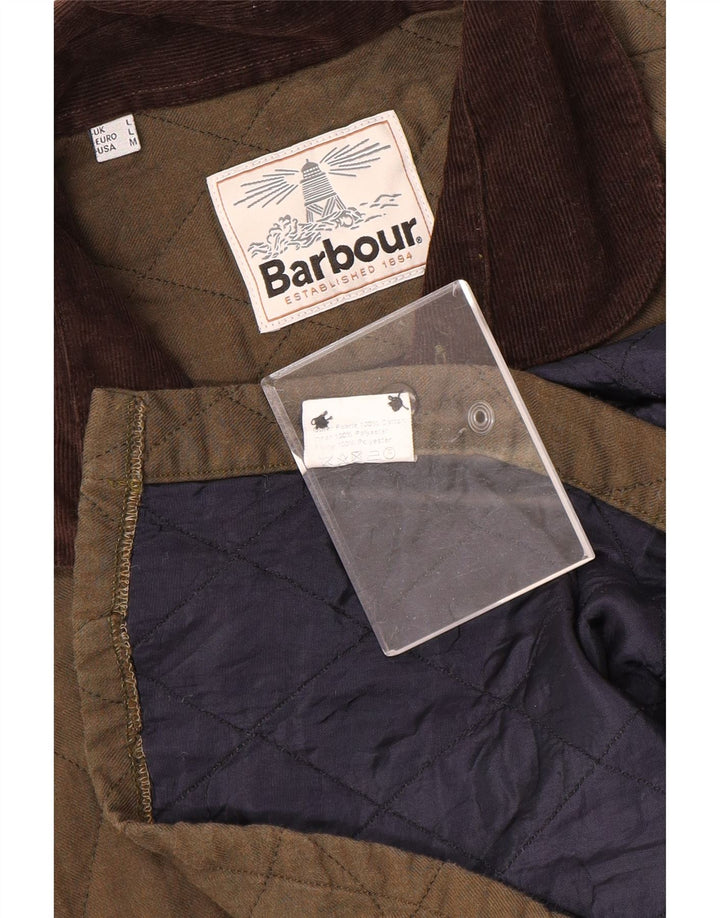 Barbour muška prošivena jakna UK 40 Large kaki pamuk