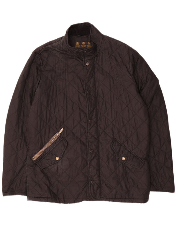 BARBOUR Mens Quilted Jacket UK 38 Medium Black