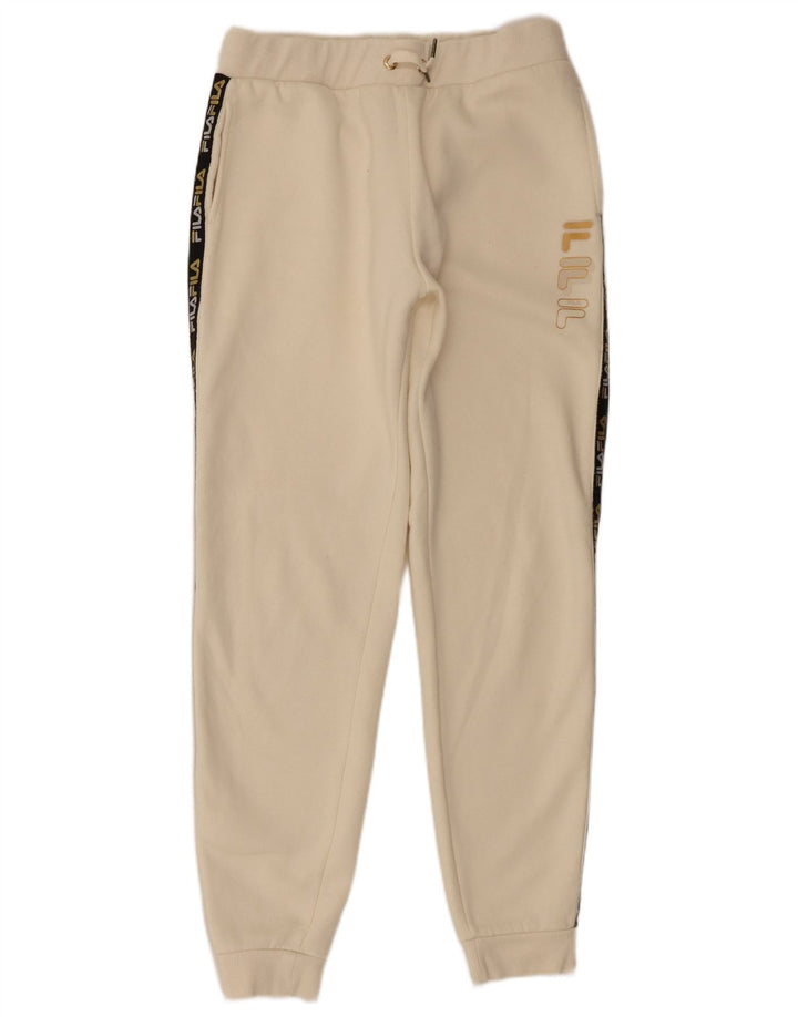 Ženske hlače za trenirku Fila Graphic Joggers UK 14 srednje bež poliester