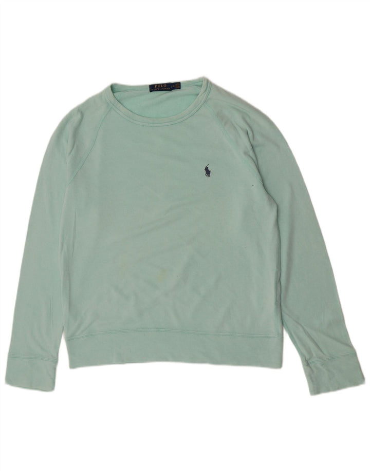 Polo Ralph Lauren muška majica dugih rukava srednje tirkizne boje pamuka