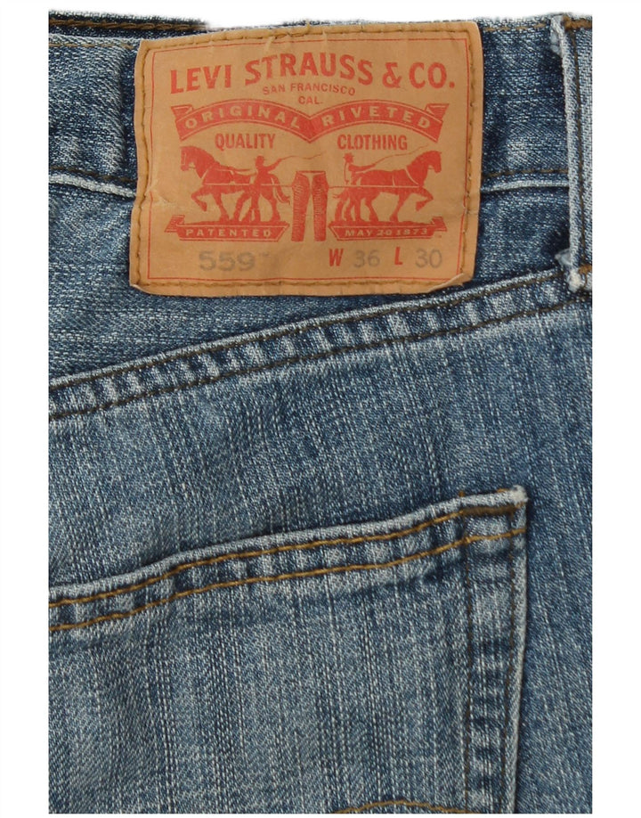 LEVI'S muške 559 ravne traperice opuštenog kroja W36 L30 plavi pamuk
